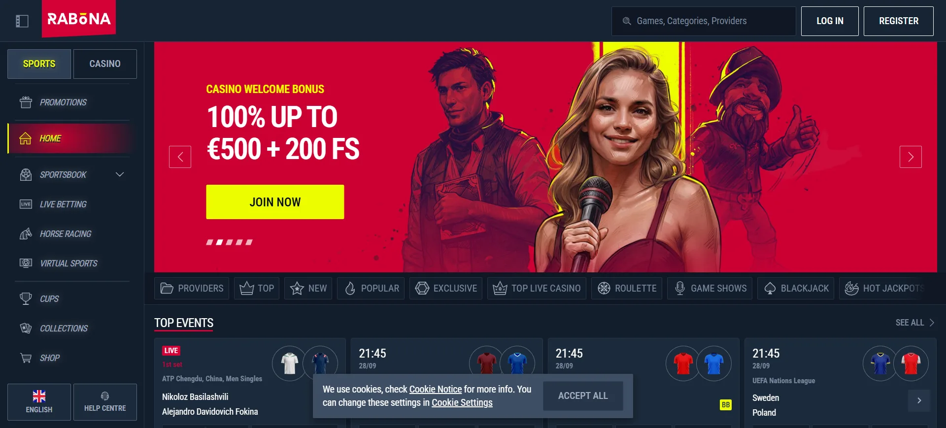  Casino Screen